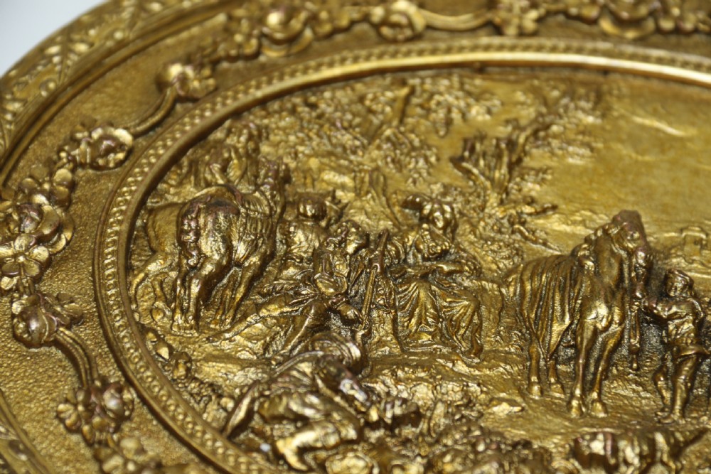 Antique 19th C French gilt brass jewellery casket View VI