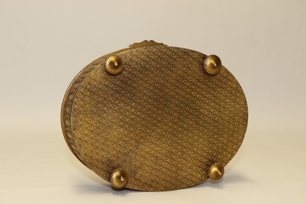 Antique 19th C French gilt brass jewellery casket View IX