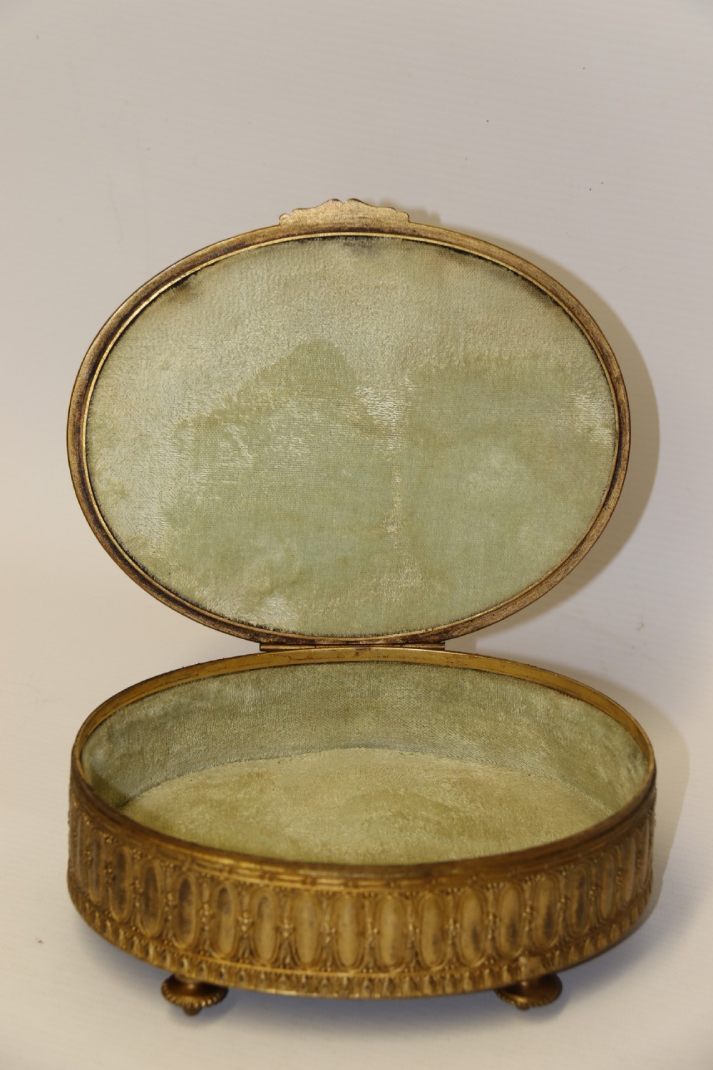 Antique 19th C French gilt brass jewellery casket View X