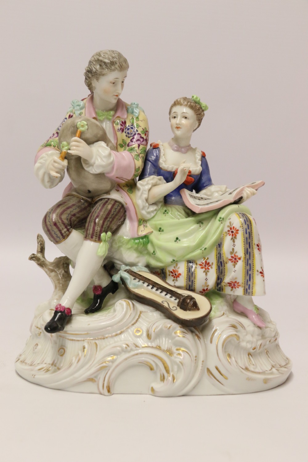 Antique 19th c German porcelain figure group by Rudolstadt