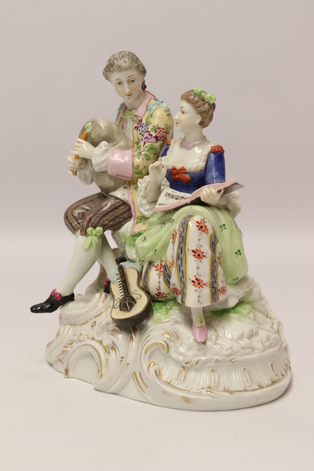 Antique 19th c German porcelain figure group by Rudolstadt View II