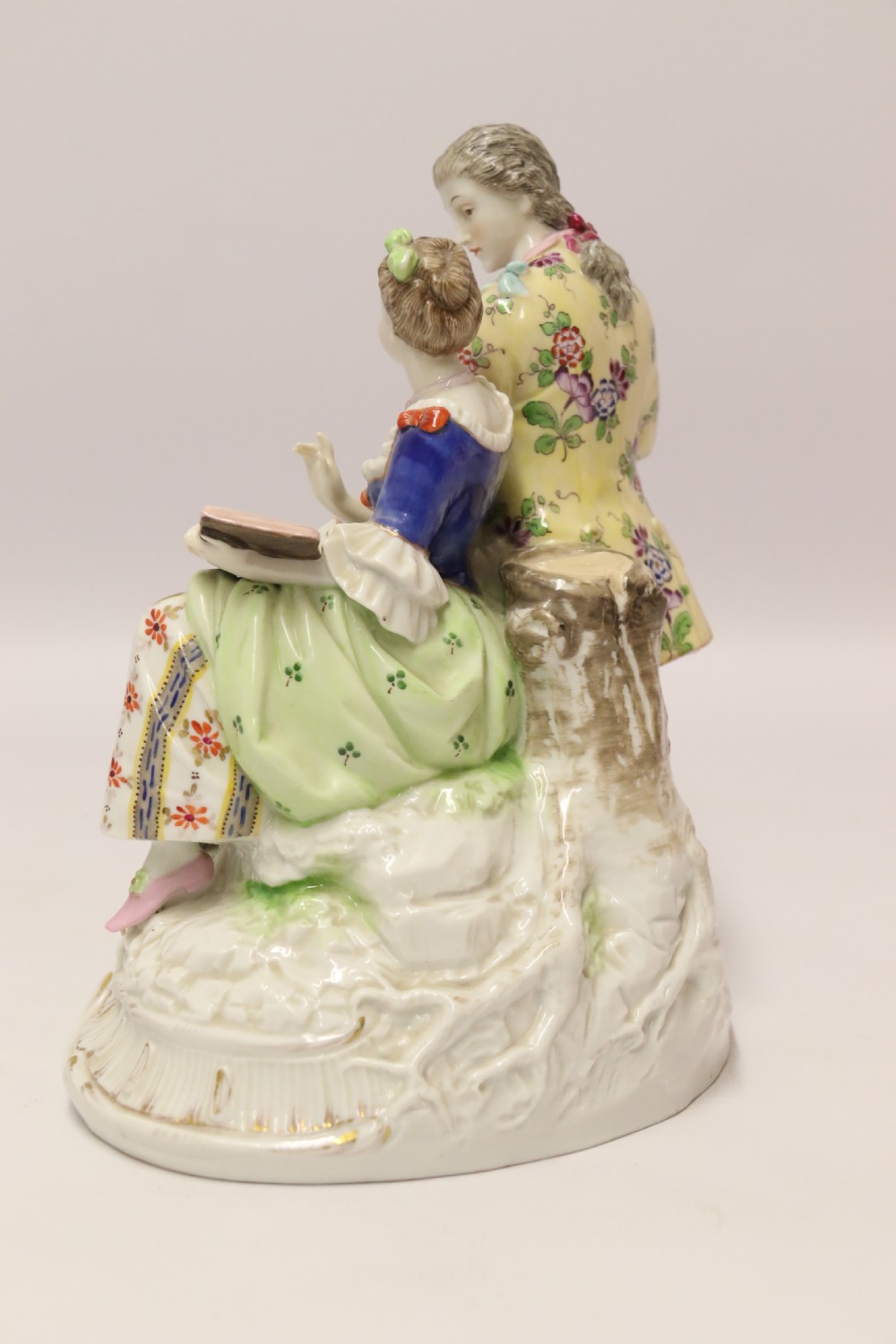 Antique 19th c German porcelain figure group by Rudolstadt View III