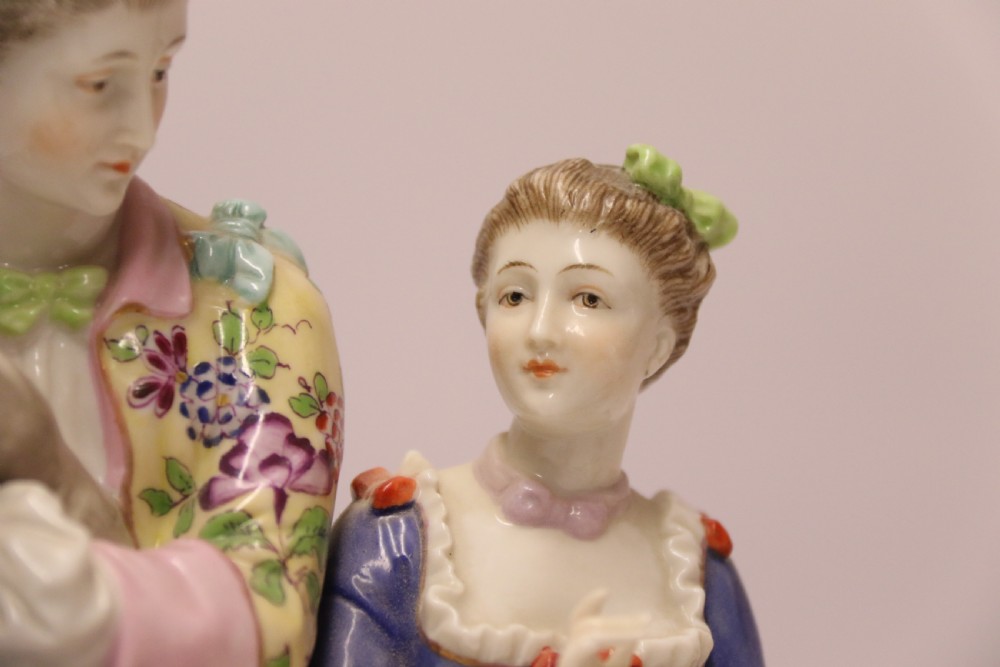 Antique 19th c German porcelain figure group by Rudolstadt View VIII