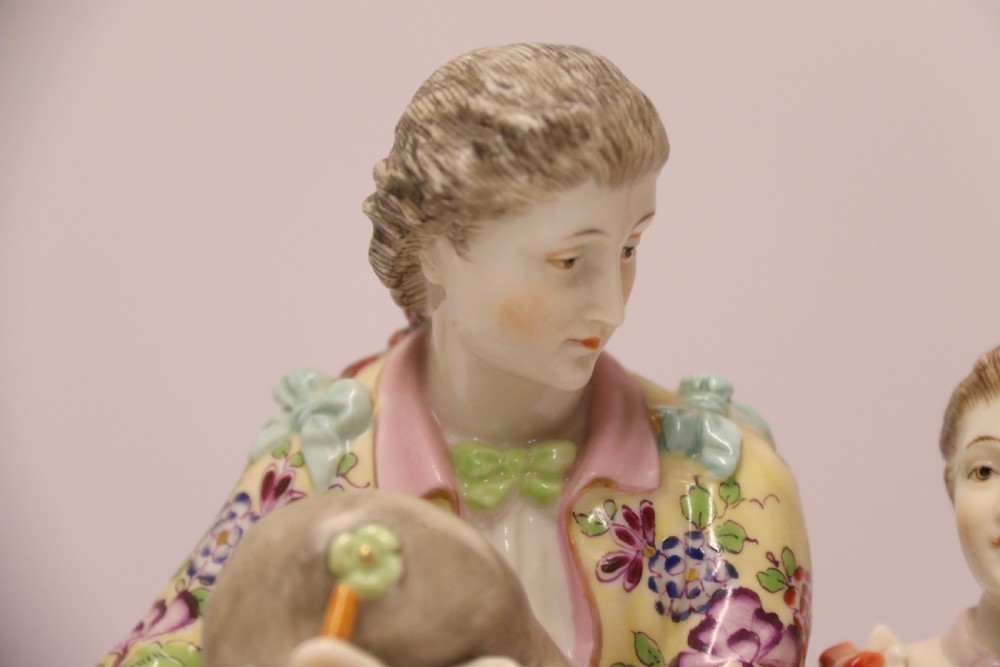 Antique 19th c German porcelain figure group by Rudolstadt View IX