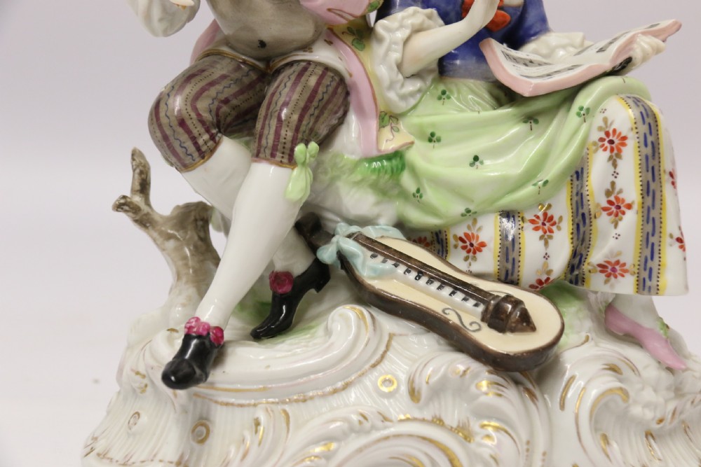 Antique 19th c German porcelain figure group by Rudolstadt View XI