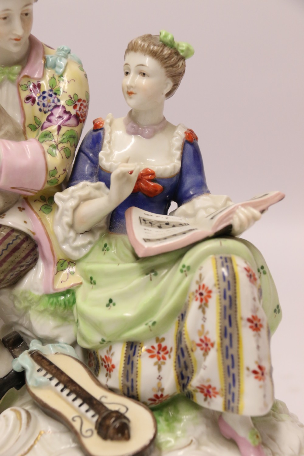 Antique 19th c German porcelain figure group by Rudolstadt View XII