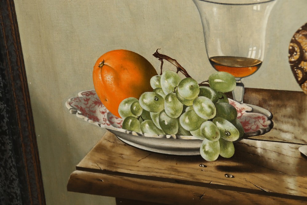 An exceptional quality oil on canvas still life study by C B Curam View III