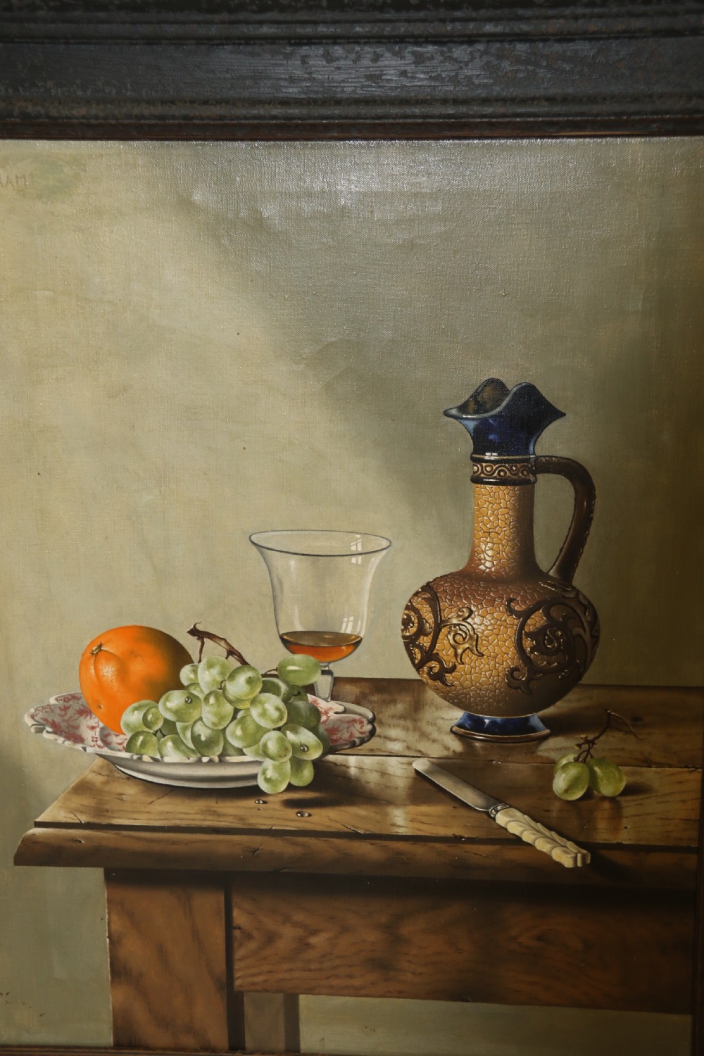 An exceptional quality oil on canvas still life study by C B Curam View VIII
