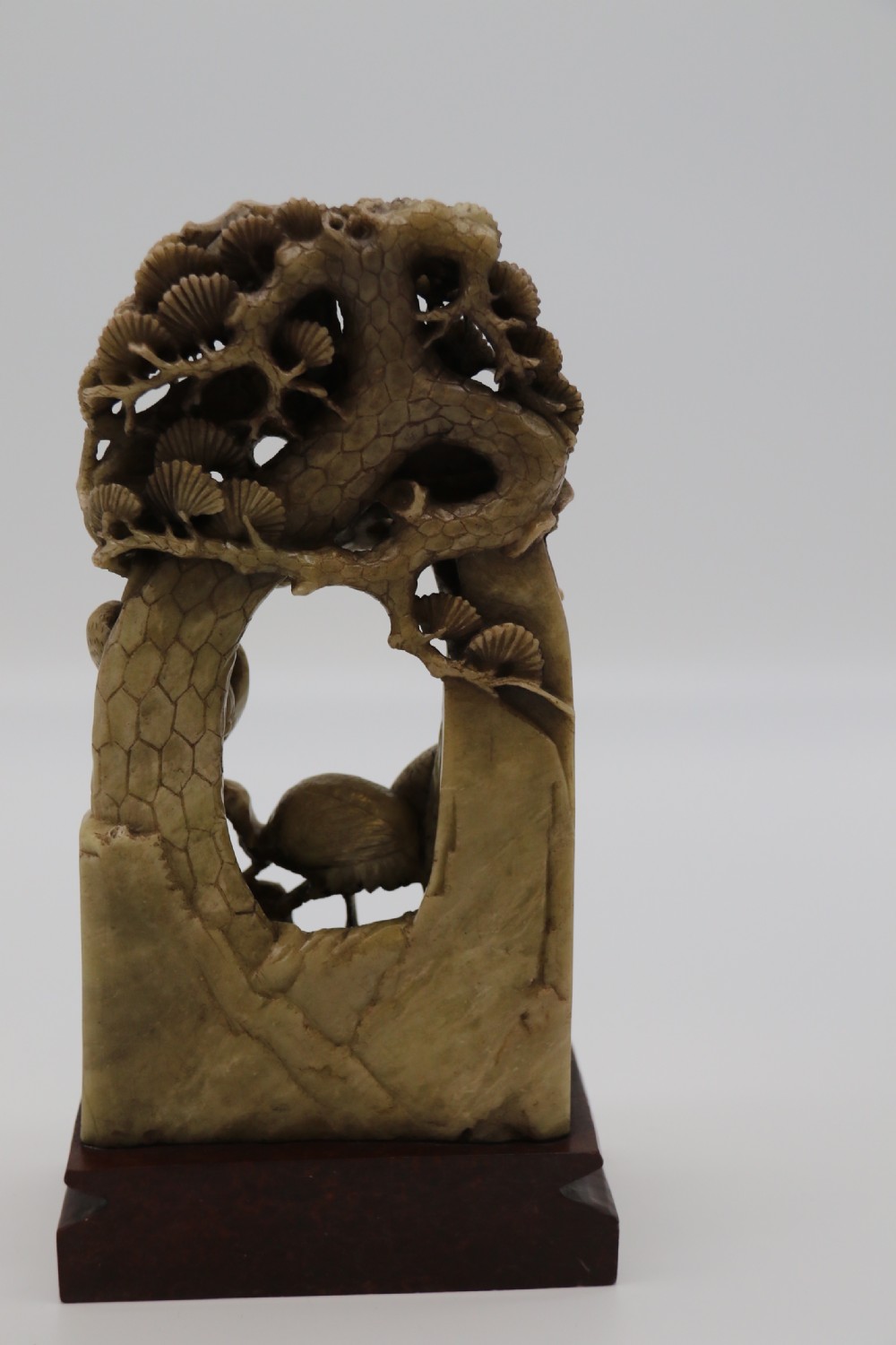 A Chinese finely carved late 19th C soapstone figure group View IX