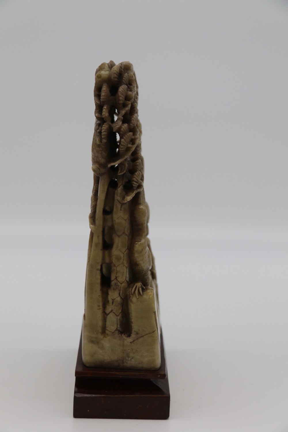 A Chinese finely carved late 19th C soapstone figure group View XI