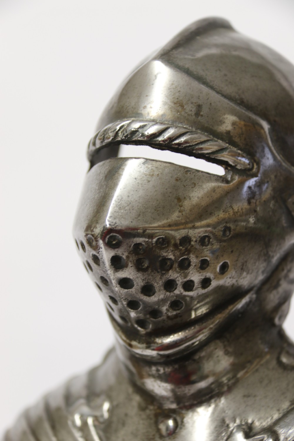 An impressive fire side poker stand in the form of a medieval knight View XIV