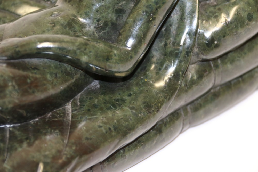 A superb 19th C Grand Tour Italian serpentine marble carved sculpture of Venus View X
