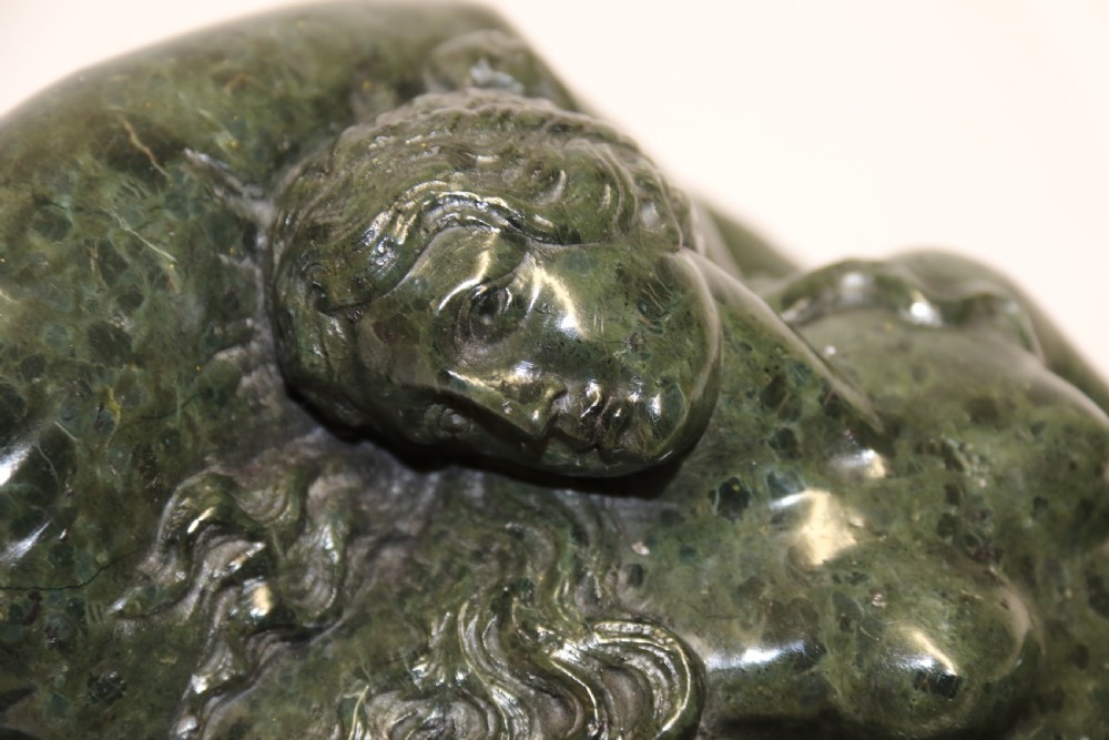 A superb 19th C Grand Tour Italian serpentine marble carved sculpture of Venus View XI