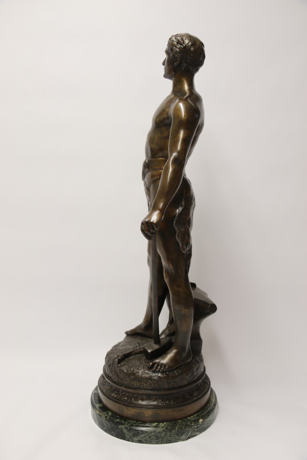 A Fine Large Spelter Study of a Blacksmith by C.H Perron View III
