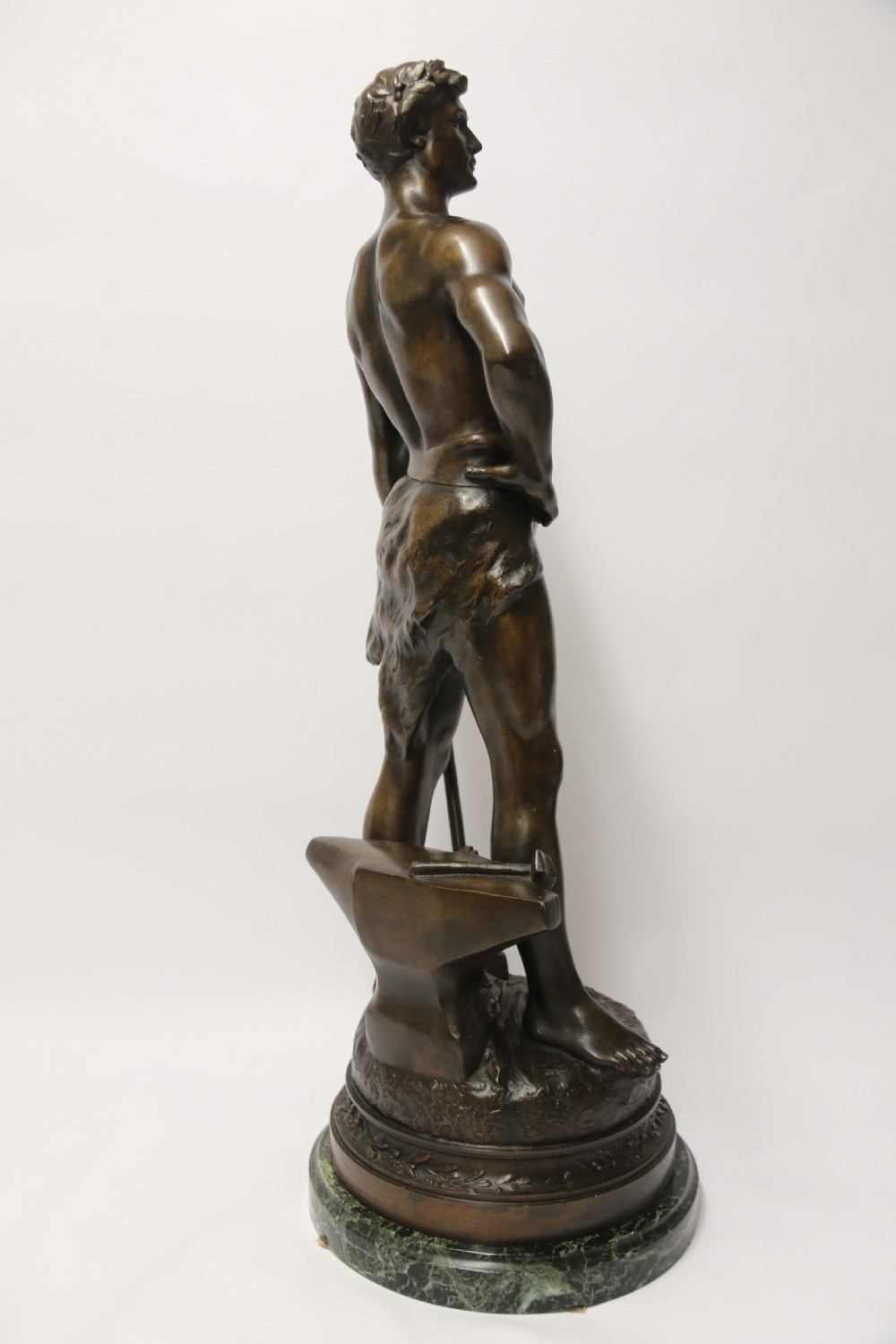 A Fine Large Spelter Study of a Blacksmith by C.H Perron View IV