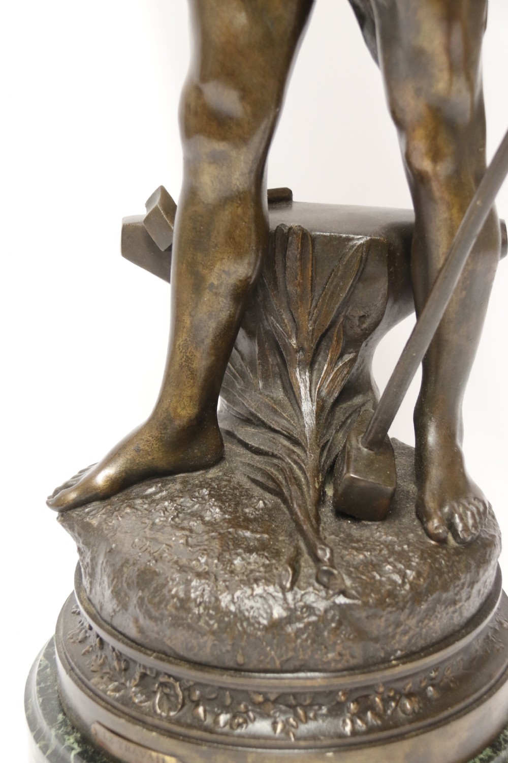 A Fine Large Spelter Study of a Blacksmith by C.H Perron View XXV