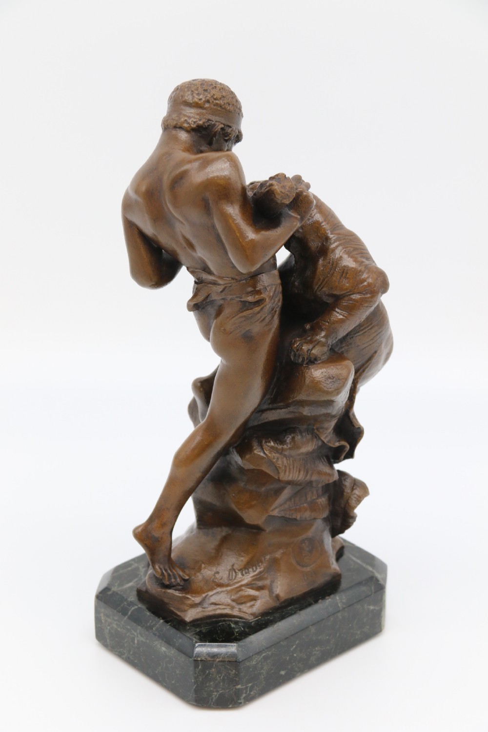 A fine late 19th century classical bronze study of a man fighting a tiger
By Edouard Drouot
 View VI