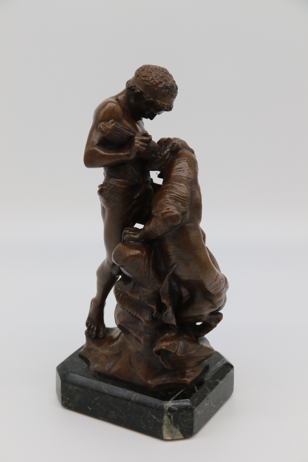 A fine late 19th century classical bronze study of a man fighting a tiger
By Edouard Drouot
 View VIII