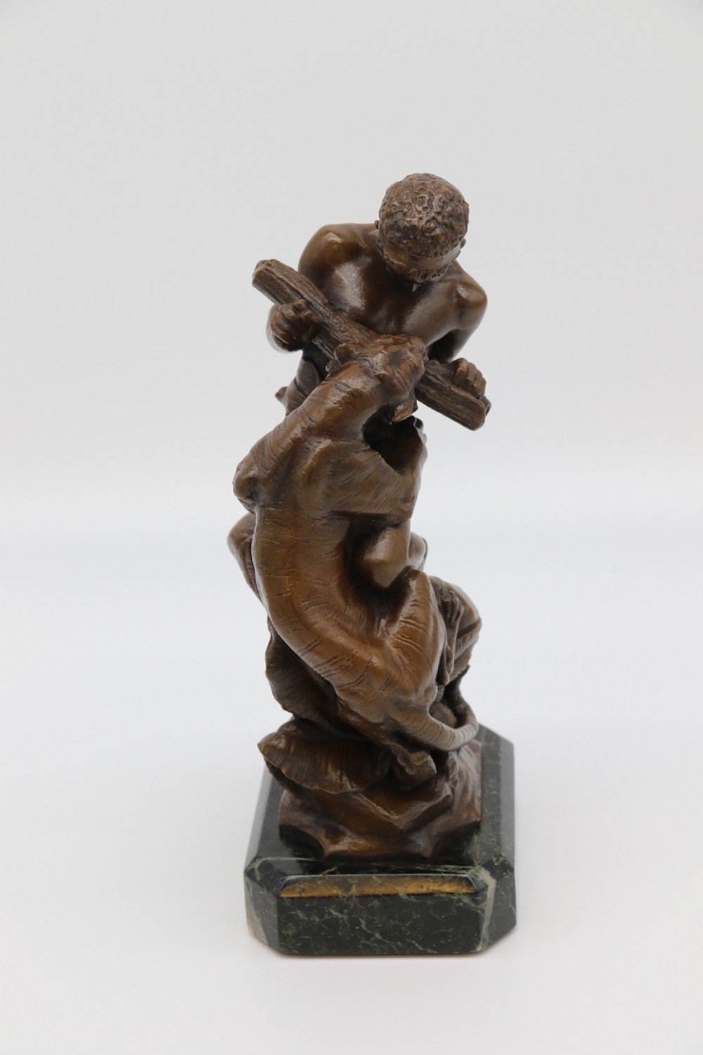A fine late 19th century classical bronze study of a man fighting a tiger
By Edouard Drouot
 View X