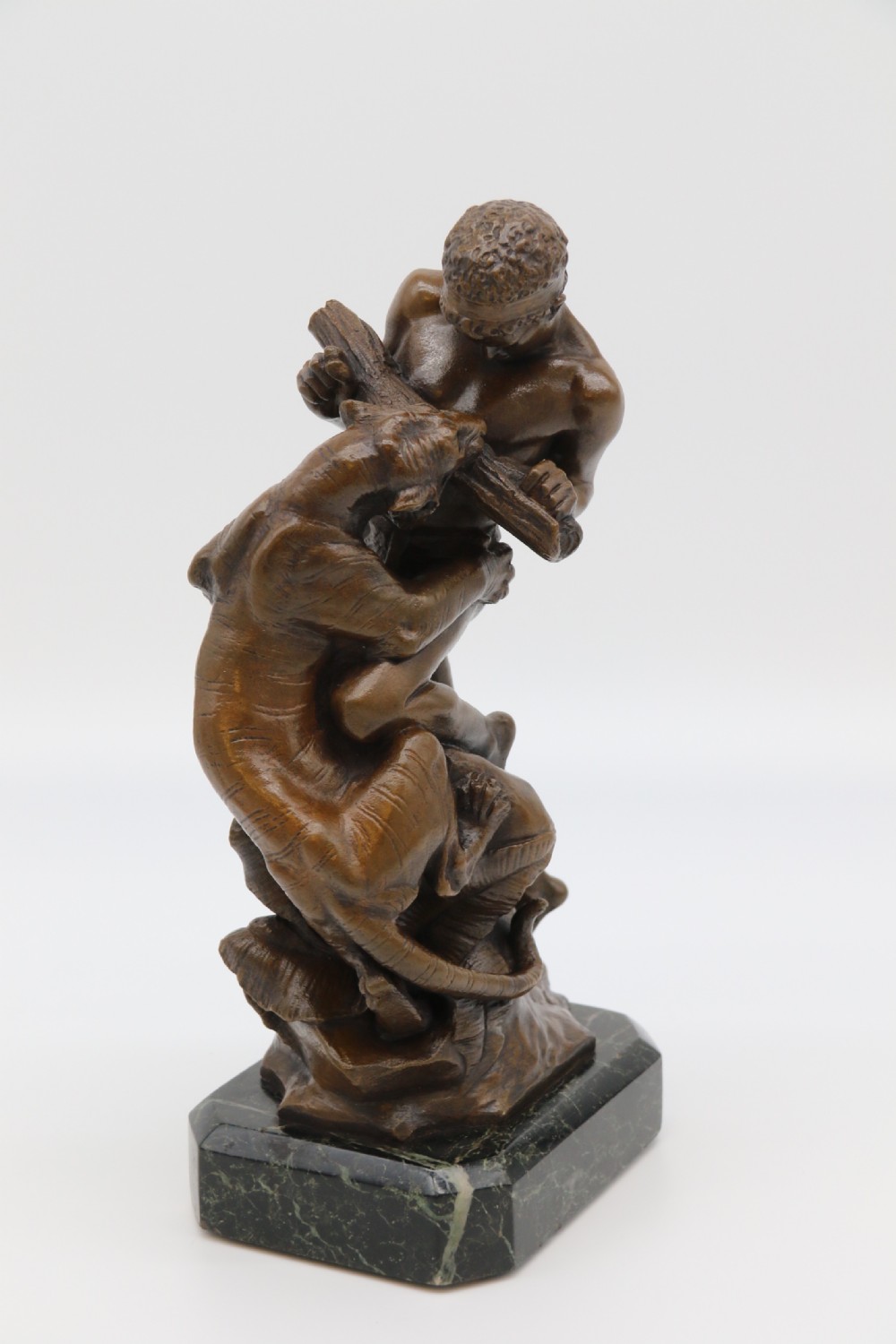 A fine late 19th century classical bronze study of a man fighting a tiger
By Edouard Drouot
 View XI