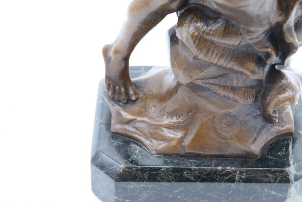 A fine late 19th century classical bronze study of a man fighting a tiger
By Edouard Drouot
 View XIII