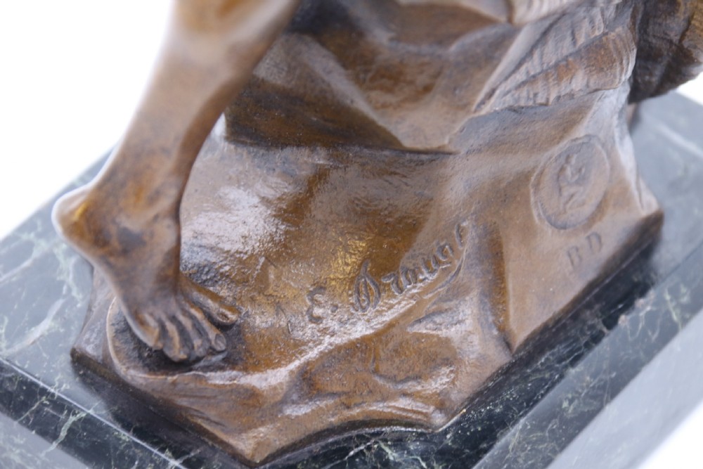 A fine late 19th century classical bronze study of a man fighting a tiger
By Edouard Drouot
 View XXVIII