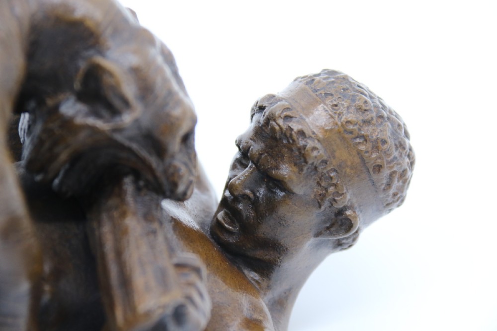 A fine late 19th century classical bronze study of a man fighting a tiger
By Edouard Drouot
 View XXX