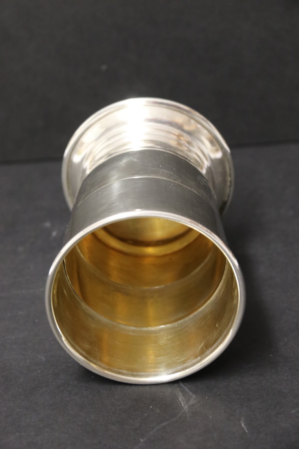 An English silver folding hunting cup Circa 1912 View V