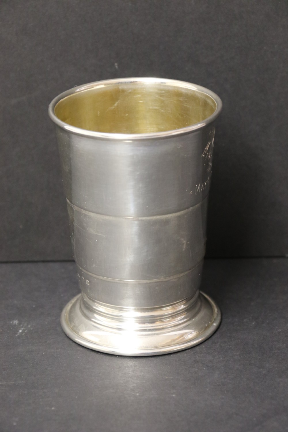 An English silver folding hunting cup Circa 1912 View VII