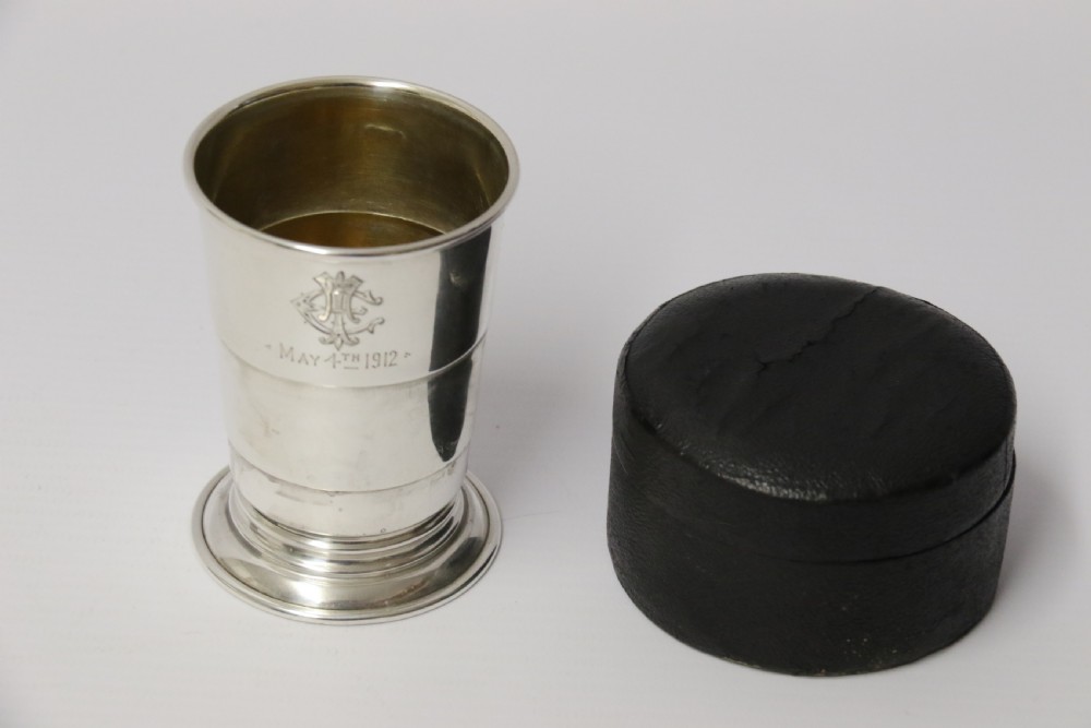 An English silver folding hunting cup Circa 1912 View IX