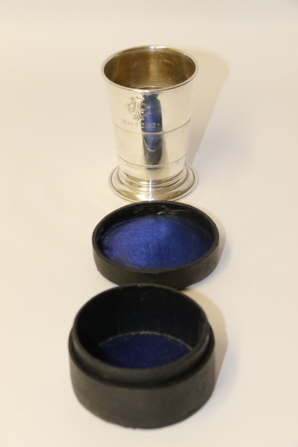 An English silver folding hunting cup Circa 1912 View X