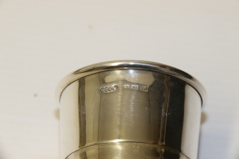 An English silver folding hunting cup Circa 1912 View XI