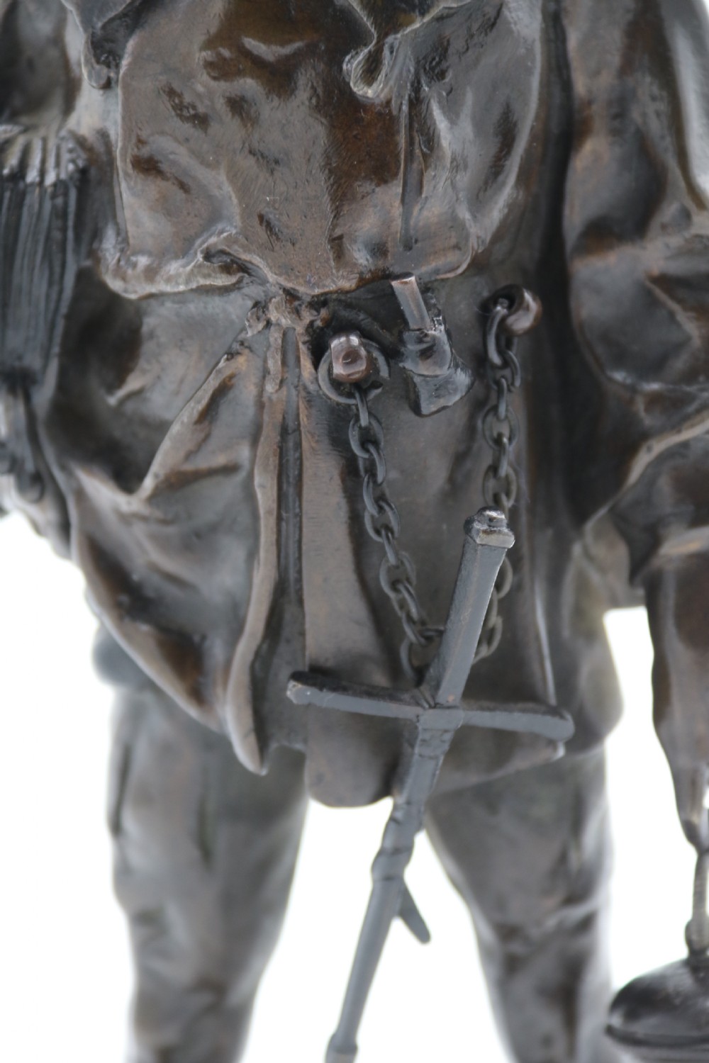 A fine bronze study of a medieval young man by Emile Picault. View XI