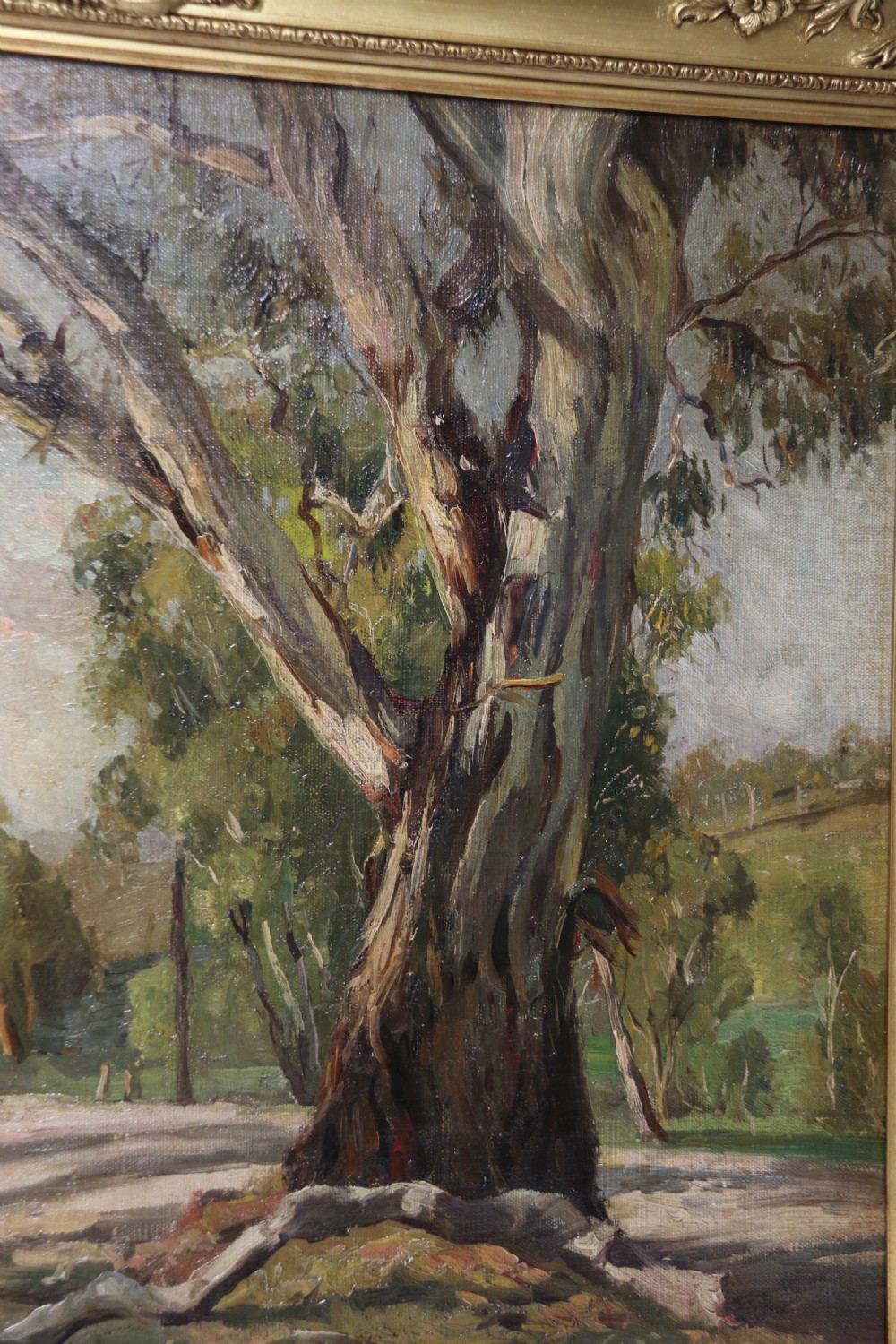 A fine oil painting of an Australian rural view by Sir William Ashton, O.B.E. View III