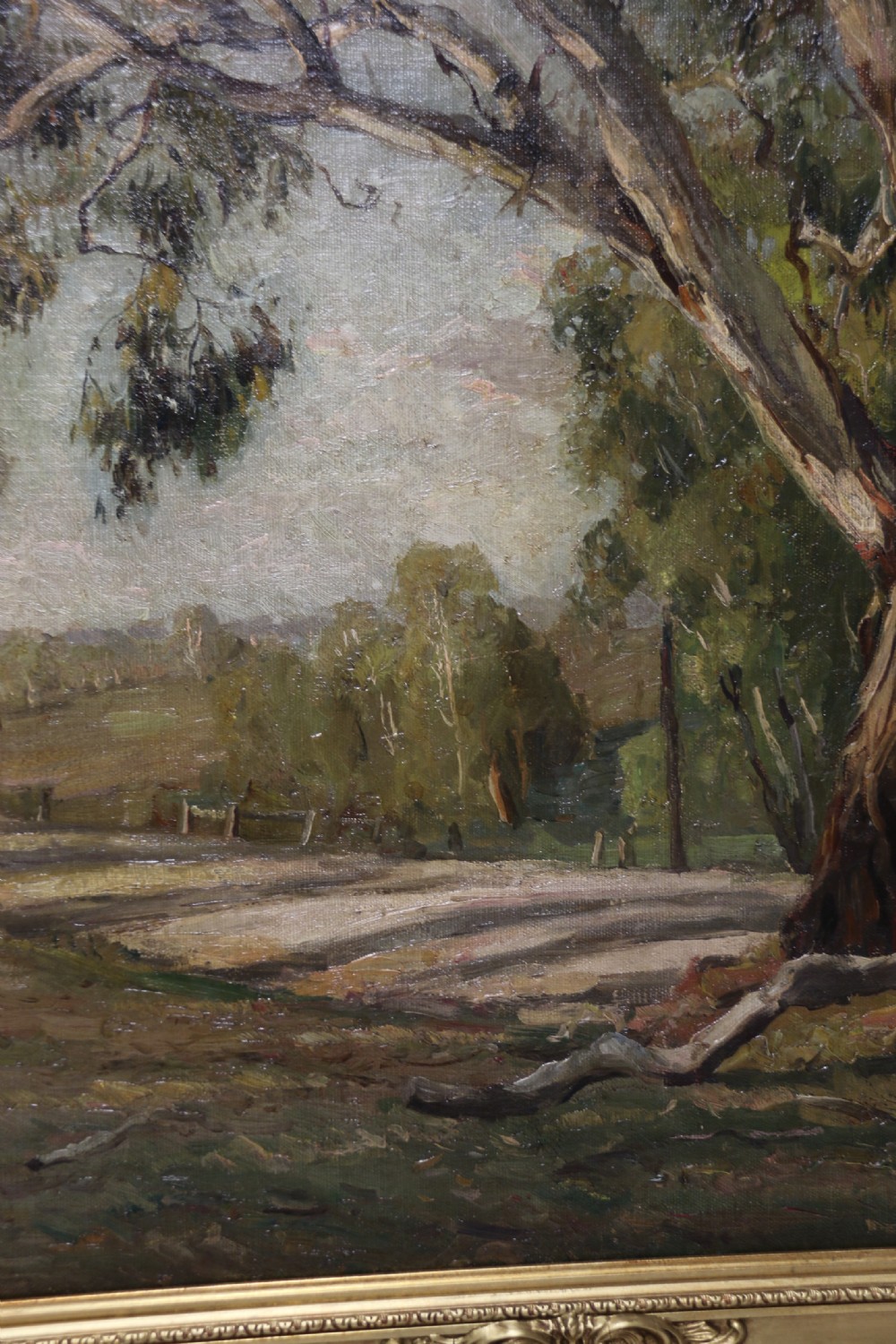 A fine oil painting of an Australian rural view by Sir William Ashton, O.B.E. View IV