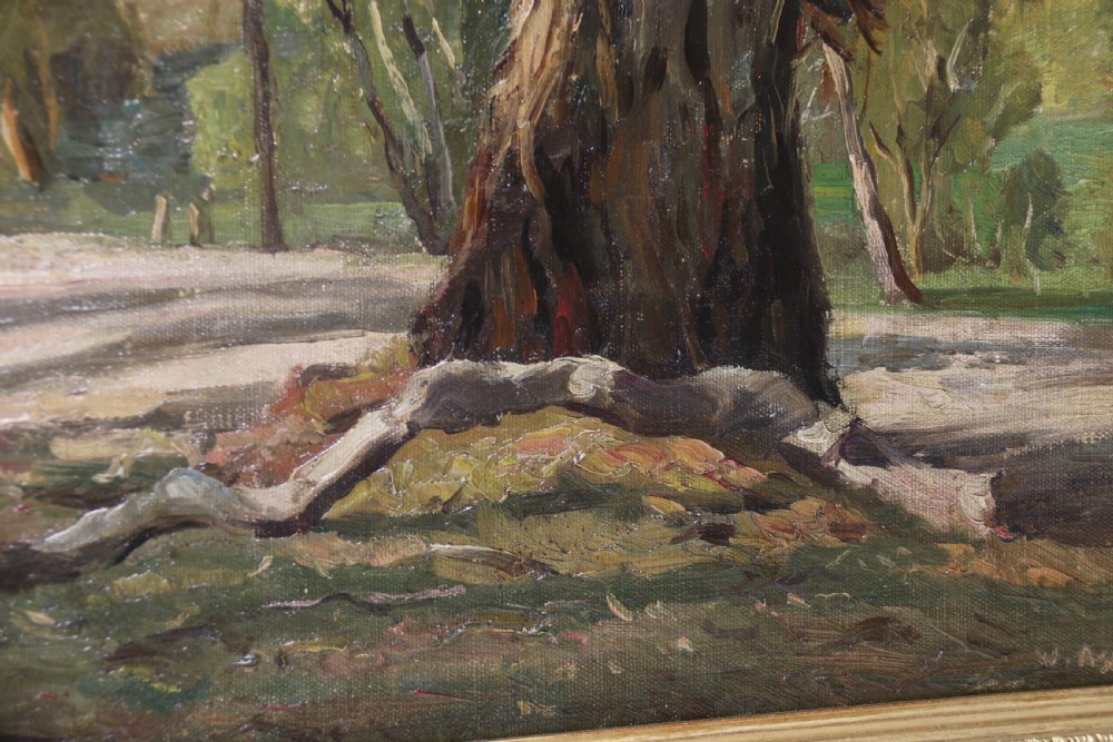 A fine oil painting of an Australian rural view by Sir William Ashton, O.B.E. View VI