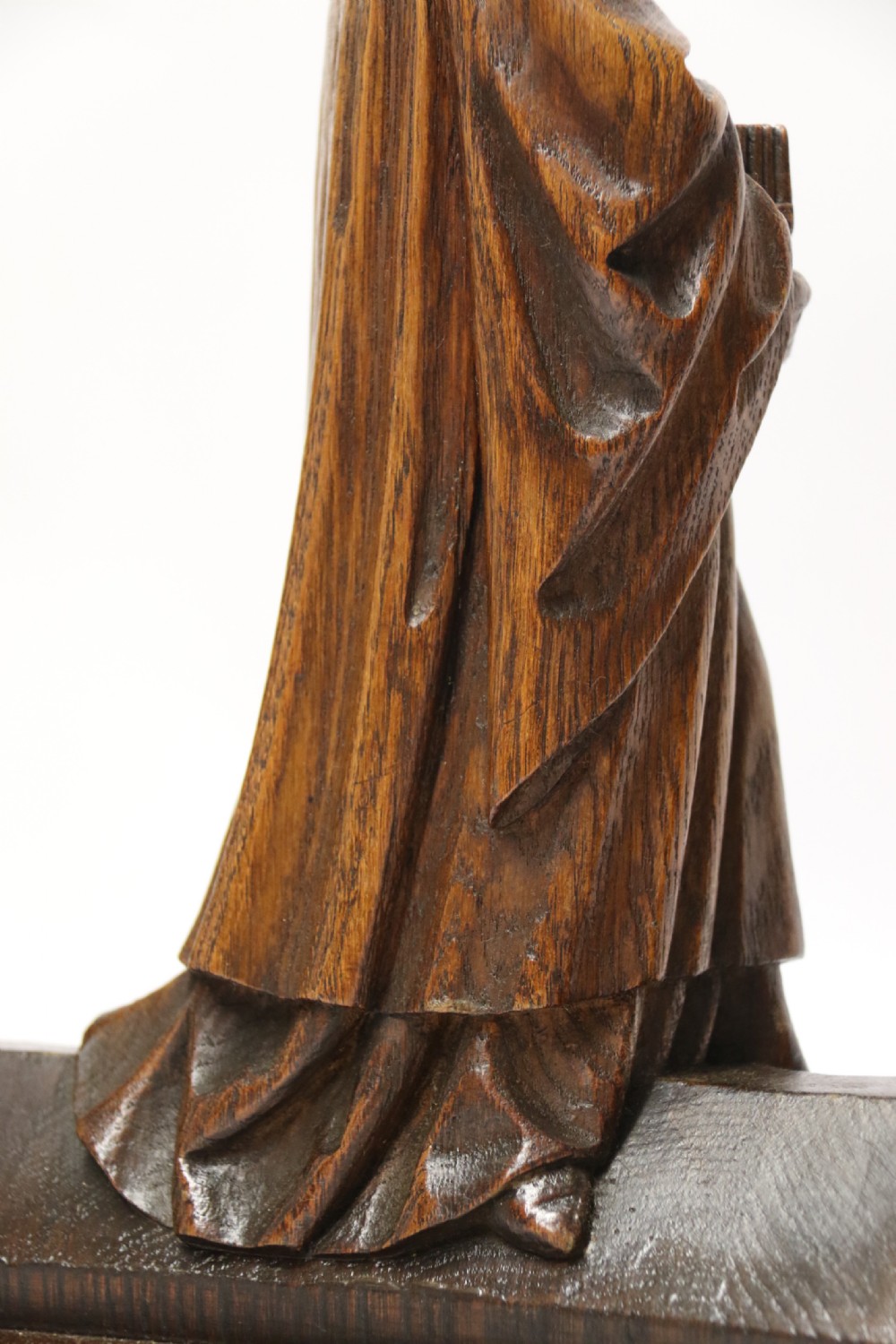 A Fine 19th century Arts and Crafts carved oak figure group of three monks. View XIX
