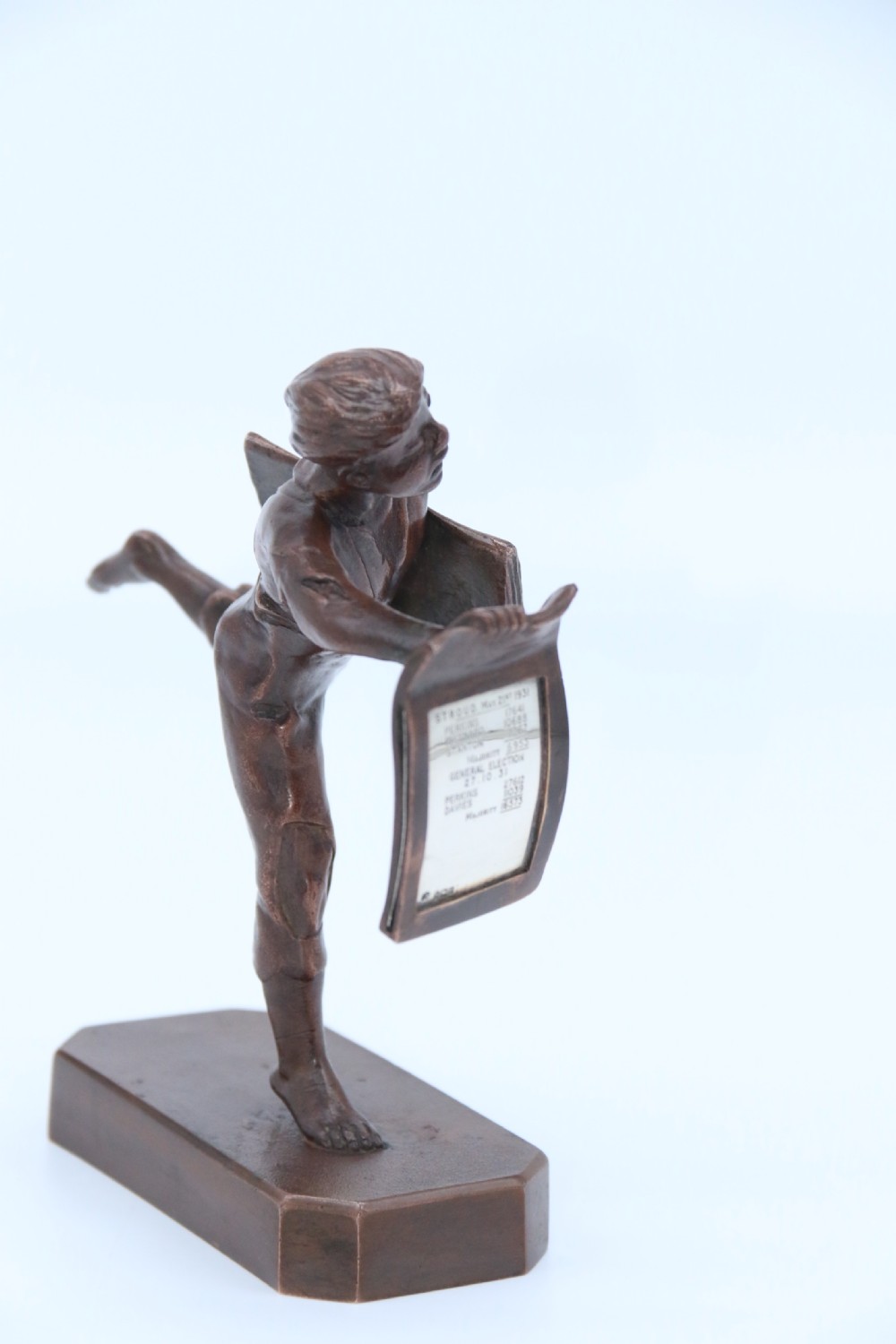 A rare 1930’s bronze political figure from the Stroud by-election from 1931 View V