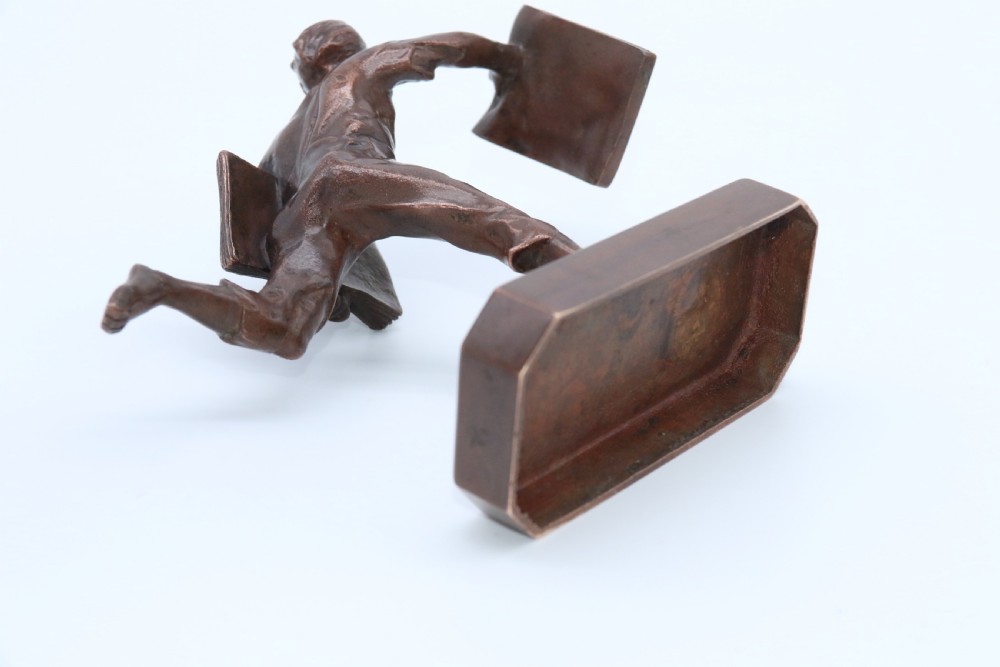 A rare 1930’s bronze political figure from the Stroud by-election from 1931 View XXI
