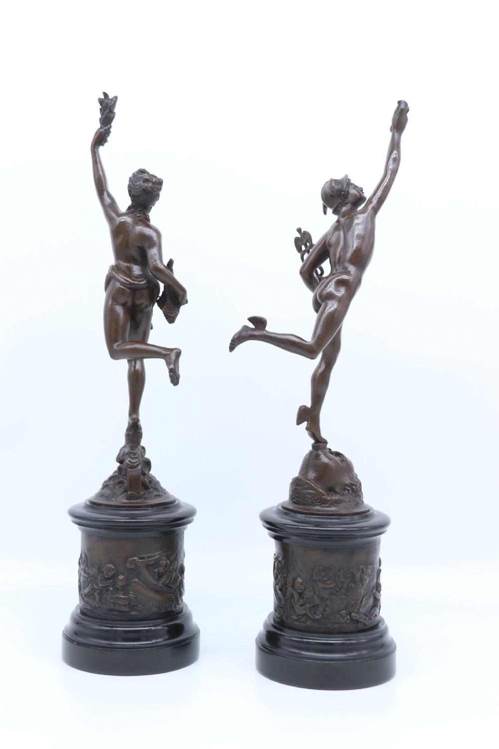 A fine pair of 19th C Grand Tour classical bronze figures of Mercury and Fortuna View IV