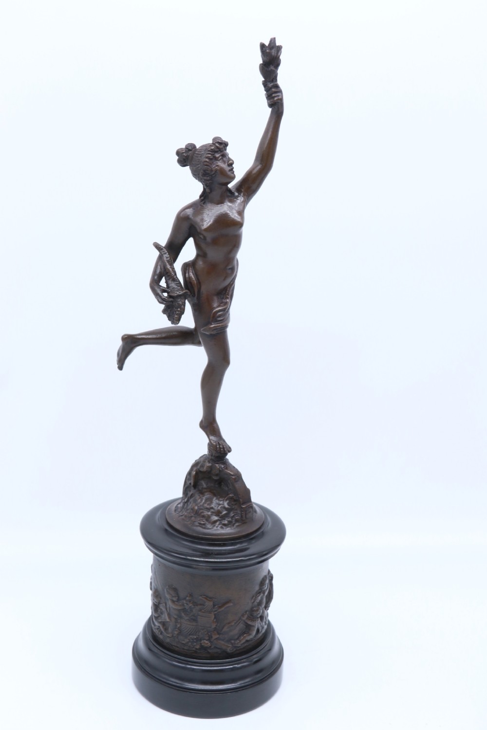 A fine pair of 19th C Grand Tour classical bronze figures of Mercury and Fortuna View VII