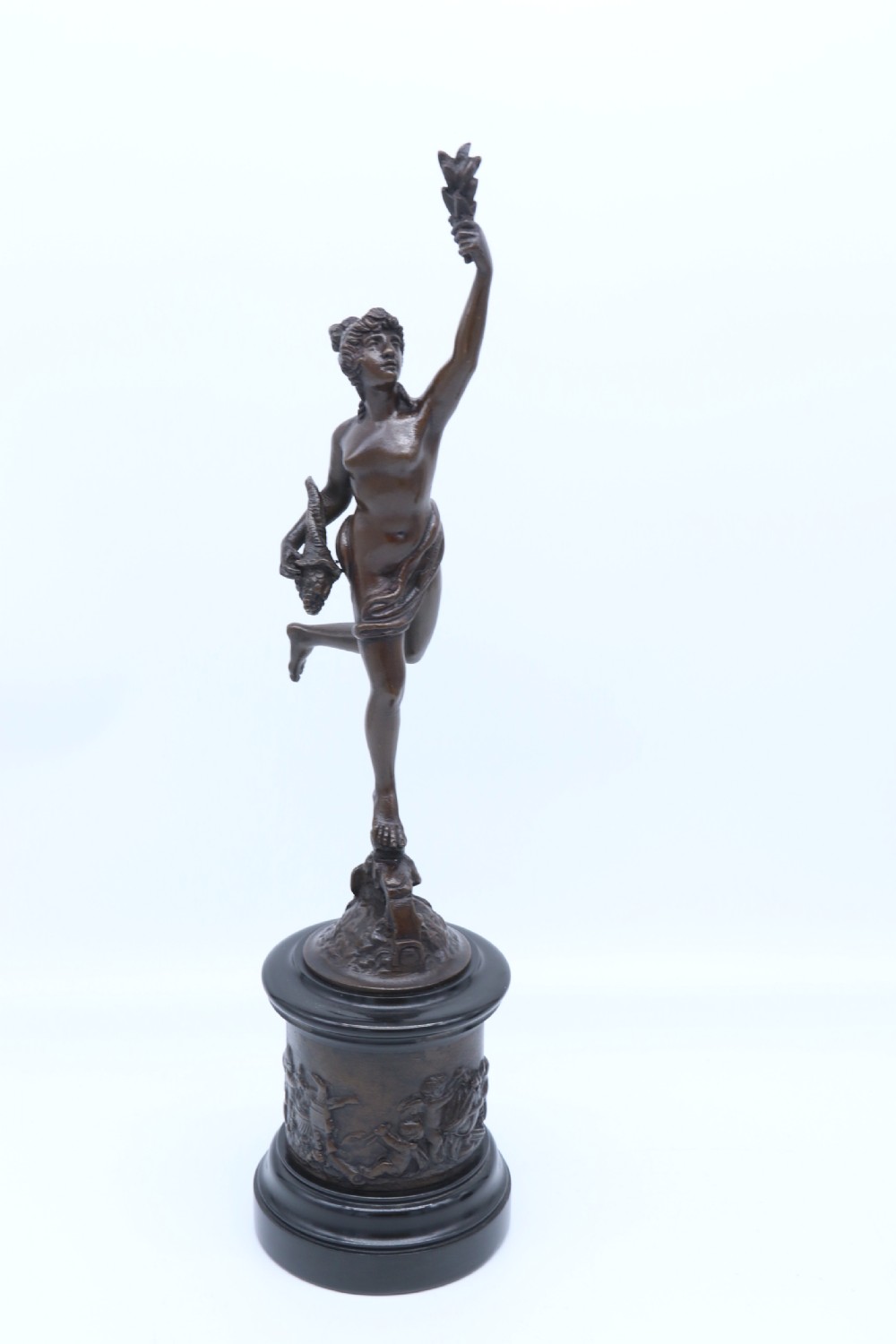 A fine pair of 19th C Grand Tour classical bronze figures of Mercury and Fortuna View XIII