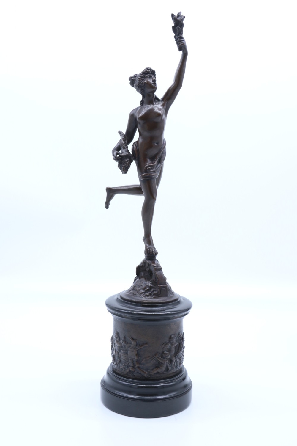 A fine pair of 19th C Grand Tour classical bronze figures of Mercury and Fortuna View XVI