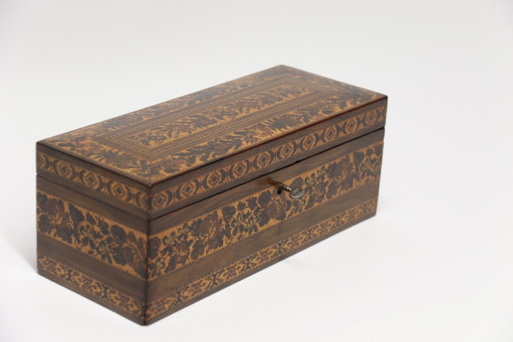 A most impressive fine 19th Tunbridge ware box, English C1860  View II