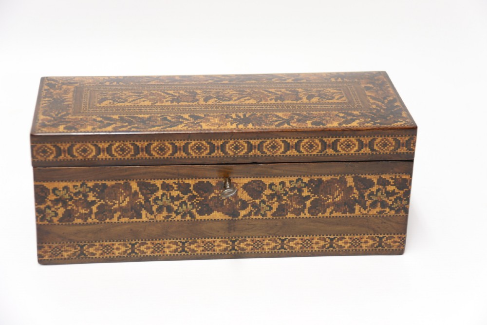 A most impressive fine 19th Tunbridge ware box, English C1860  View IV