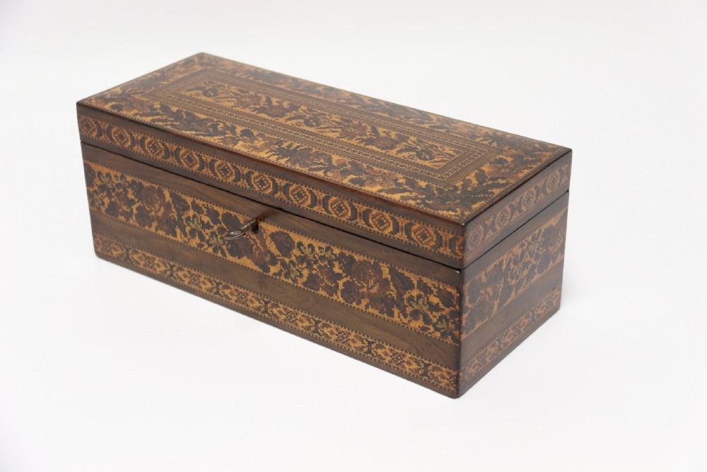 A most impressive fine 19th Tunbridge ware box, English C1860  View VI