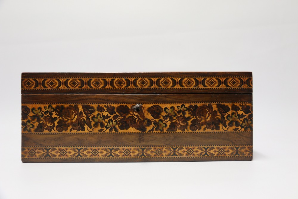 A most impressive fine 19th Tunbridge ware box, English C1860  View XIV