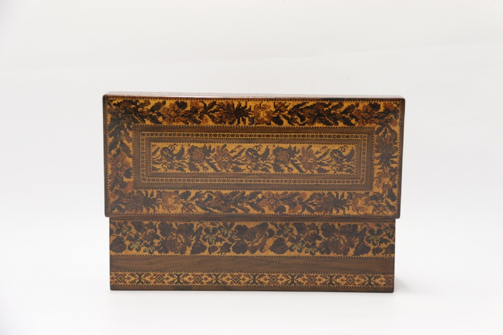 A most impressive fine 19th Tunbridge ware box, English C1860  View XXII