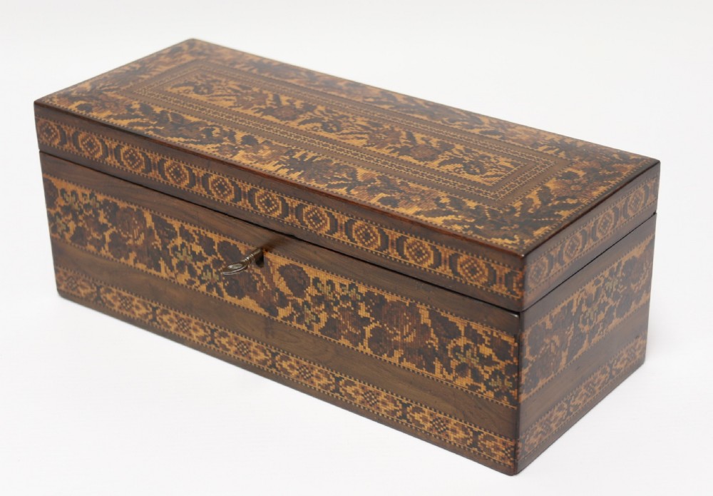 A most impressive fine 19th Tunbridge ware box, English C1860  View XXVII