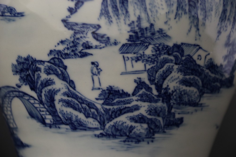 A fine pair of Chinese Republican period blue and white hand painted porcelain vases View XIX